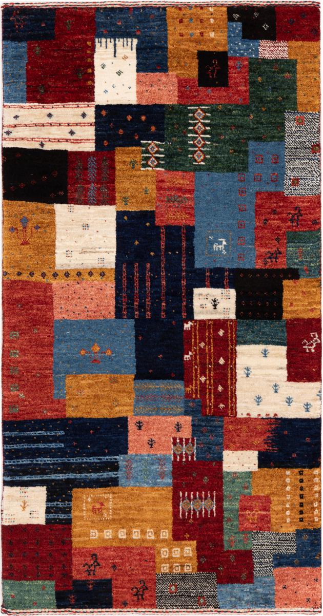 Persian Rug Persian Gabbeh Loribaft Nowbaft 121x63 121x63, Persian Rug Knotted by hand