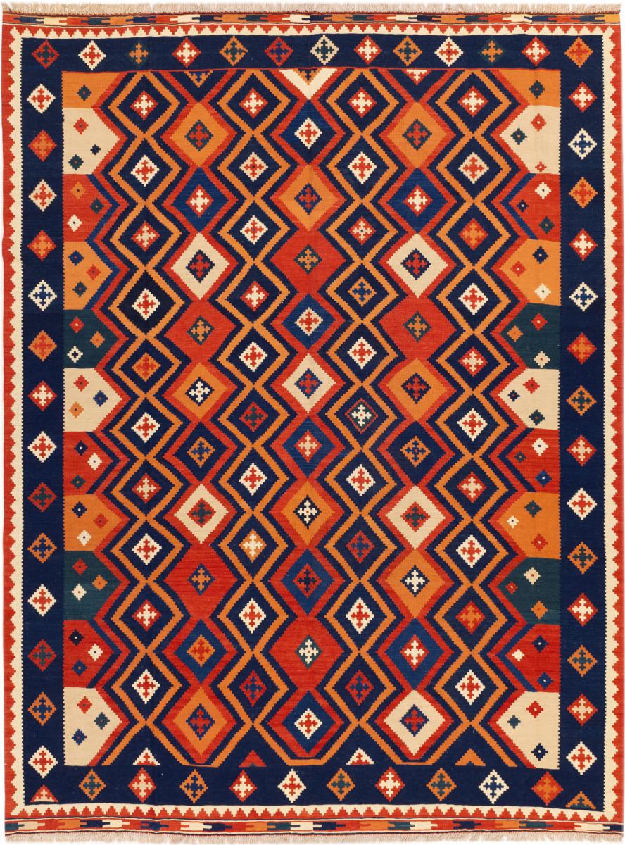 Alfombra persa Kilim Fars Ghashghai 342x255 342x255, Alfombra persa Tejido a mano