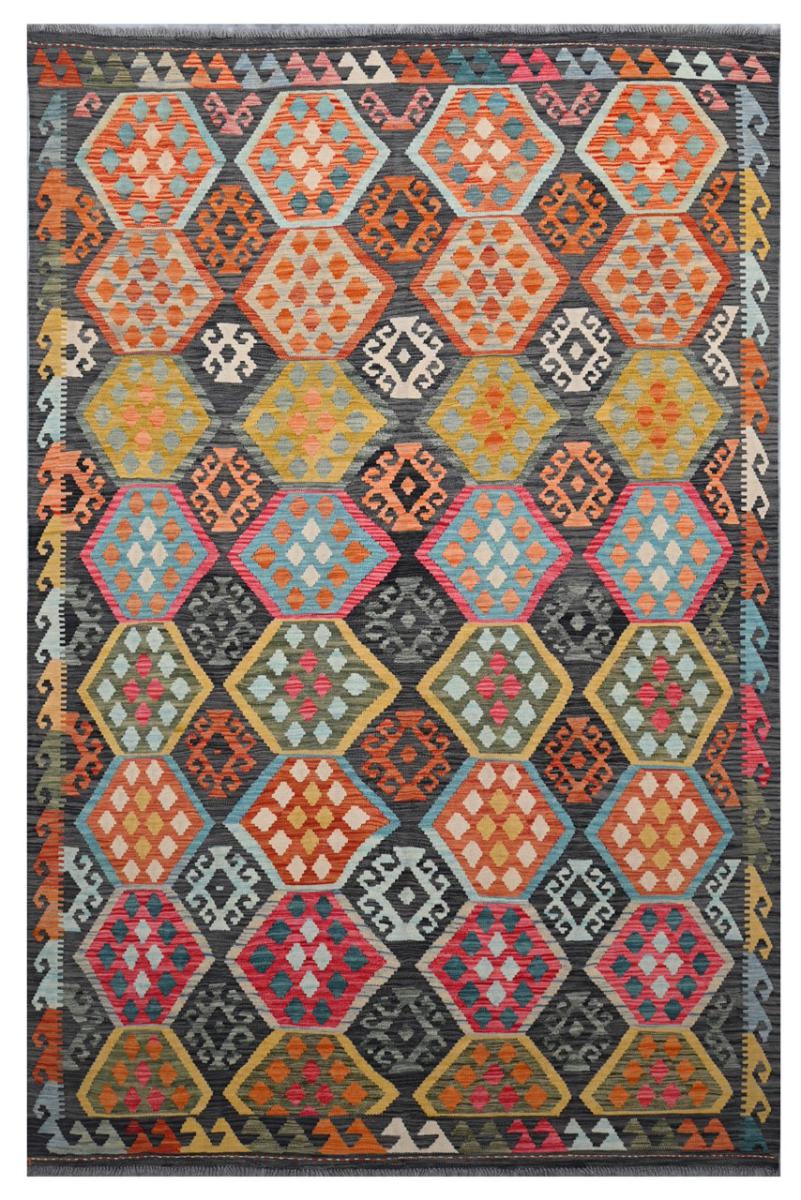 Afghan rug Kilim Afghan 9'7"x6'4" 9'7"x6'4", Persian Rug Woven by hand