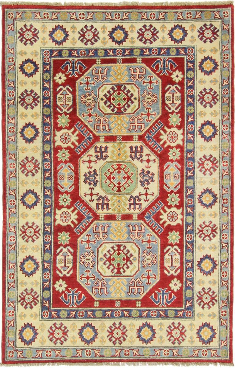 Afghan rug Kazak 6'2"x4'0" 6'2"x4'0", Persian Rug Knotted by hand