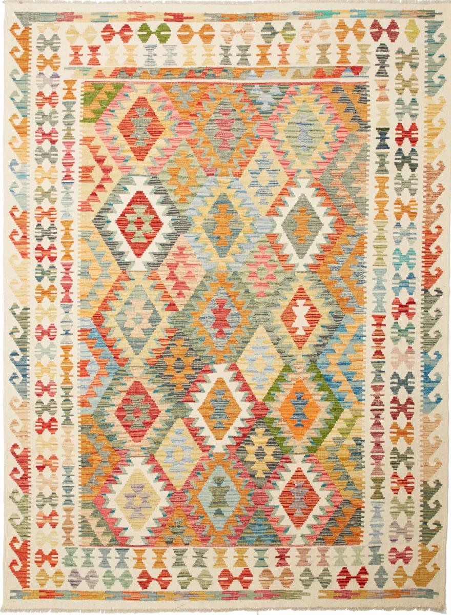 Tapis afghan Kilim  Afghan 244x179 244x179, Tapis persan Tissé à la main