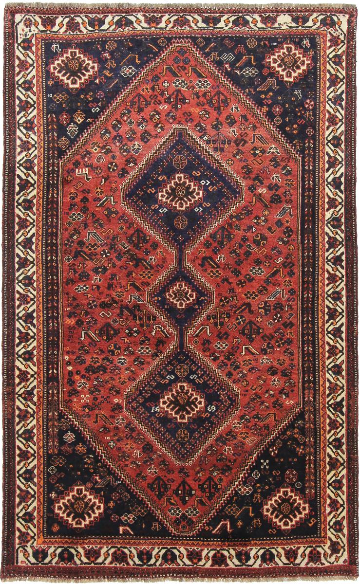 Persian Rug Ghashghai 8'8"x5'5" 8'8"x5'5", Persian Rug Knotted by hand