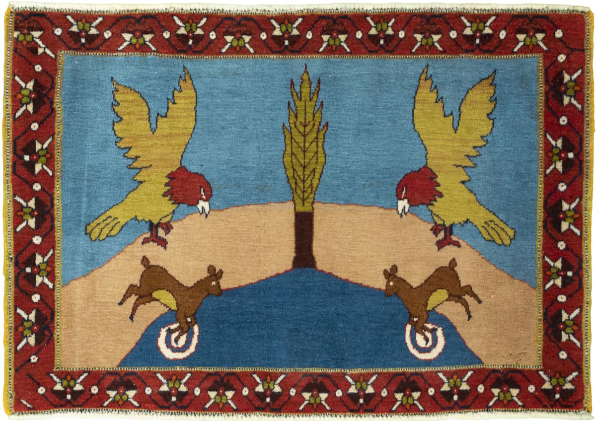 Persian Rug Persian Gabbeh Ghashghai 56x82 56x82, Persian Rug Knotted by hand