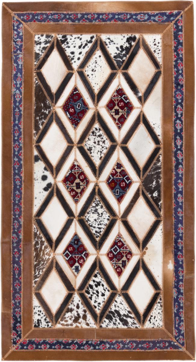 Tapis persan Kilim Patchwork Leder 165x87 165x87, Tapis persan Tissé à la main