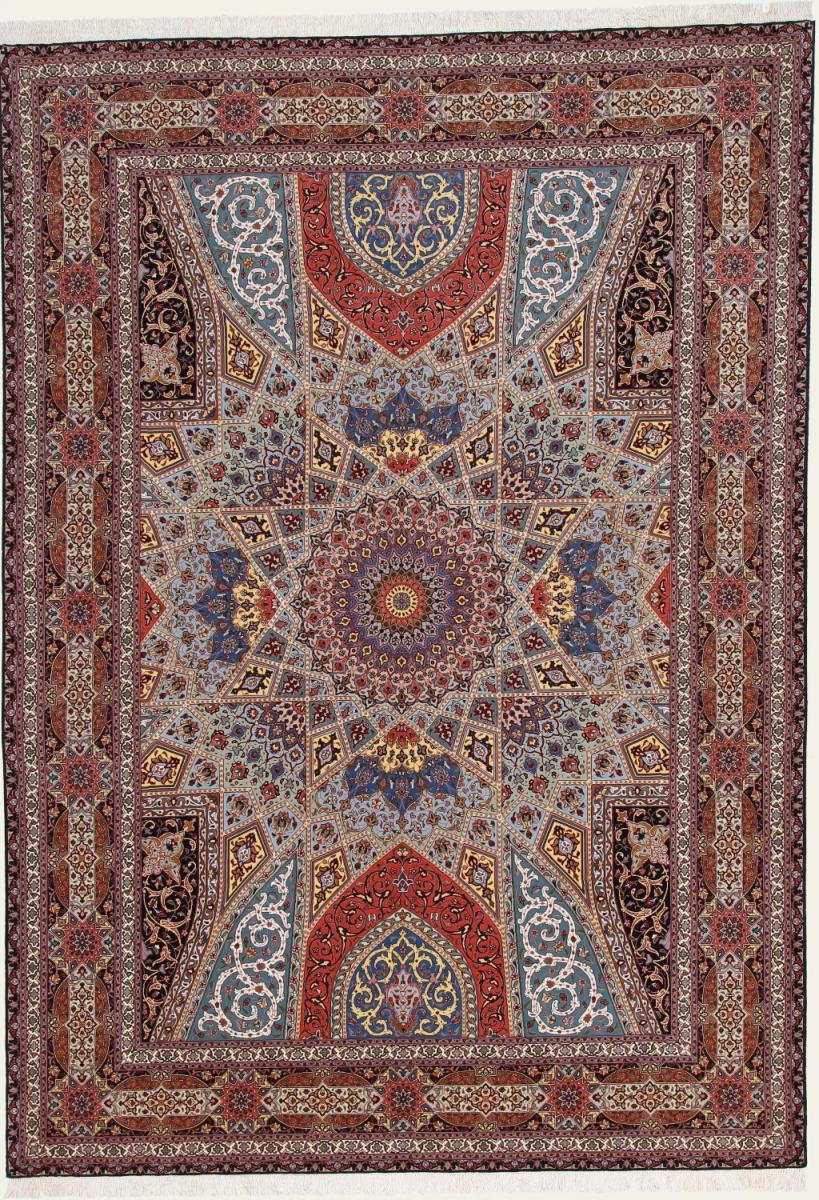 Alfombra persa Tabriz Gumbad 60Raj de Sedankette 350x250 350x250, Alfombra persa Anudado a mano
