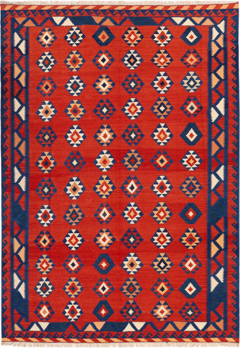 Alfombra persa Kilim Fars Ghashghai 355x254 355x254, Alfombra persa Tejido a mano