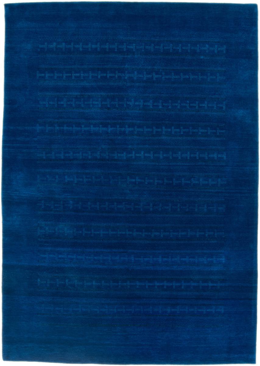 Indo rug Gabbeh Loribaft 8'0"x5'7" 8'0"x5'7", Persian Rug Knotted by hand