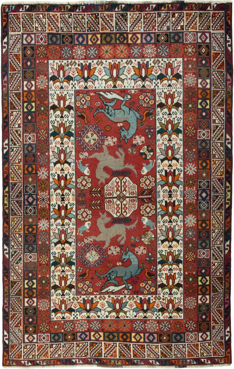 Tappeto persiano Shiraz 6'7"x4'3" 6'7"x4'3", Tappeto persiano Annodato a mano