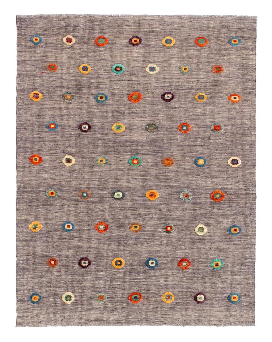 Alfombra afgana Kilim Afghan Nimbaft Edition 195x147 195x147, Alfombra persa Tejido a mano