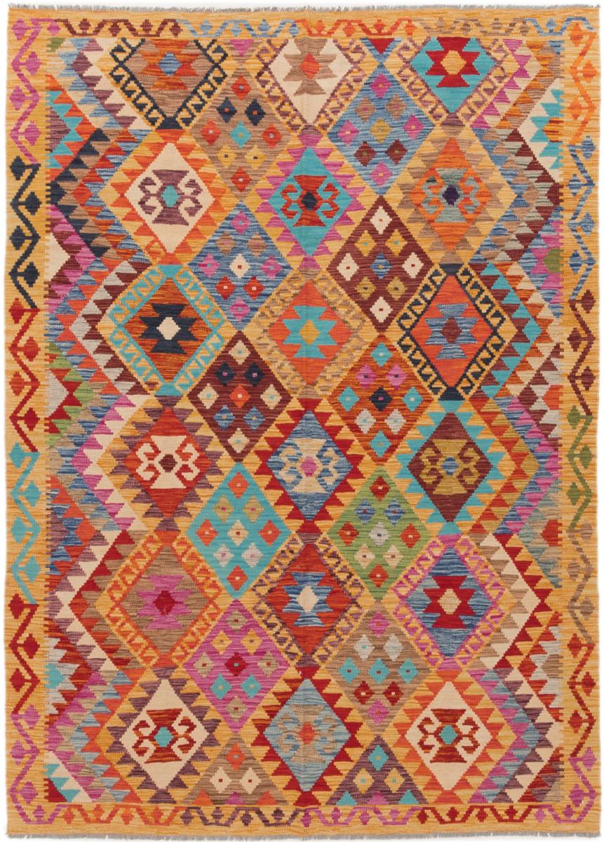 Tapete afegão Kilim Afegão 247x180 247x180, Tapete persa Tecido à mão