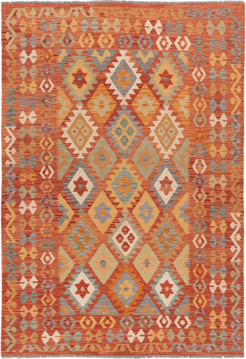 Afghan rug Kilim Afghan 8'1"x5'8" 8'1"x5'8", Persian rug Handwoven