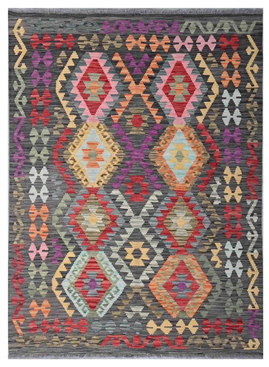 Afghan rug Kilim Afghan 6'6"x5'1" 6'6"x5'1", Persian Rug Woven by hand