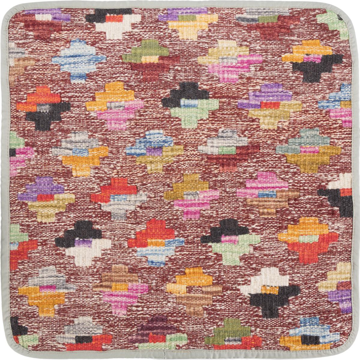 Afghanska mattan Kilim Afghan Kuddfodral 45x45 45x45, Persisk matta Knuten för hand