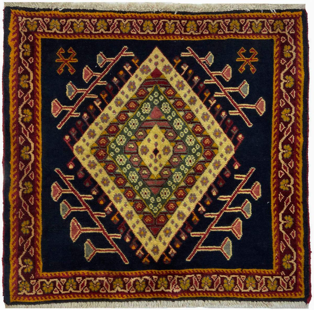 Alfombra persa Ghashghai 61x64 61x64, Alfombra persa Anudado a mano