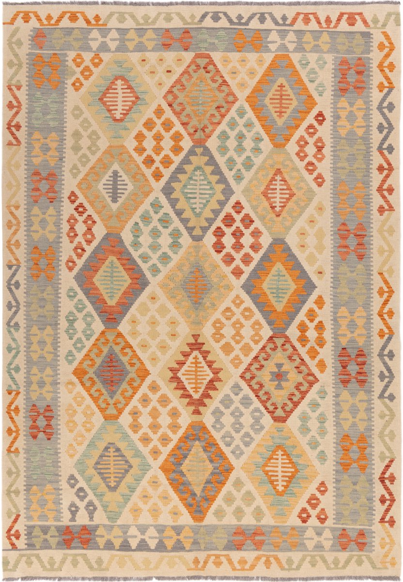 Afgański dywan Kilim Afghan 246x174 246x174, Dywan perski Ręcznie tkany