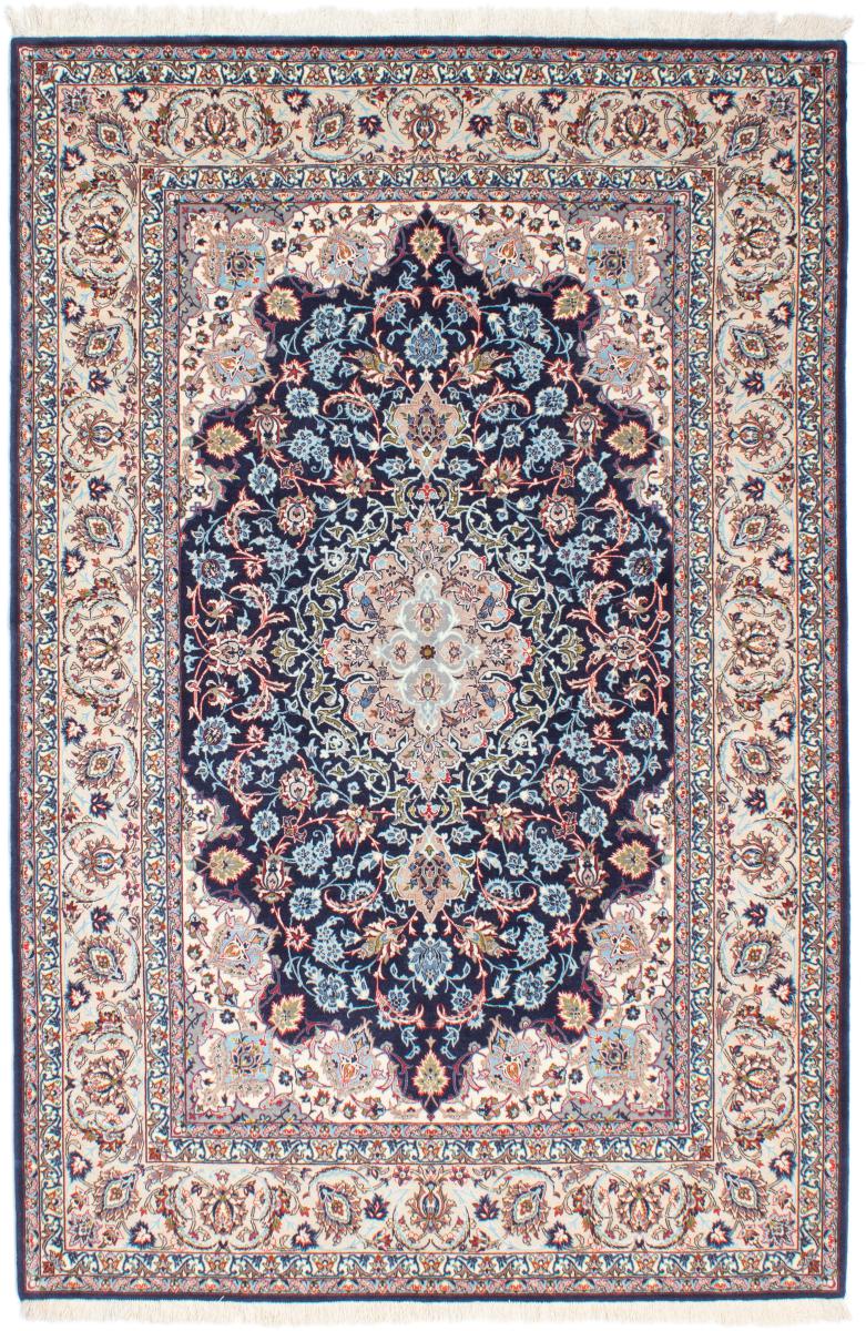 Tapete persa Isfahan Fio de Seda 225x150 225x150, Tapete persa Atado à mão