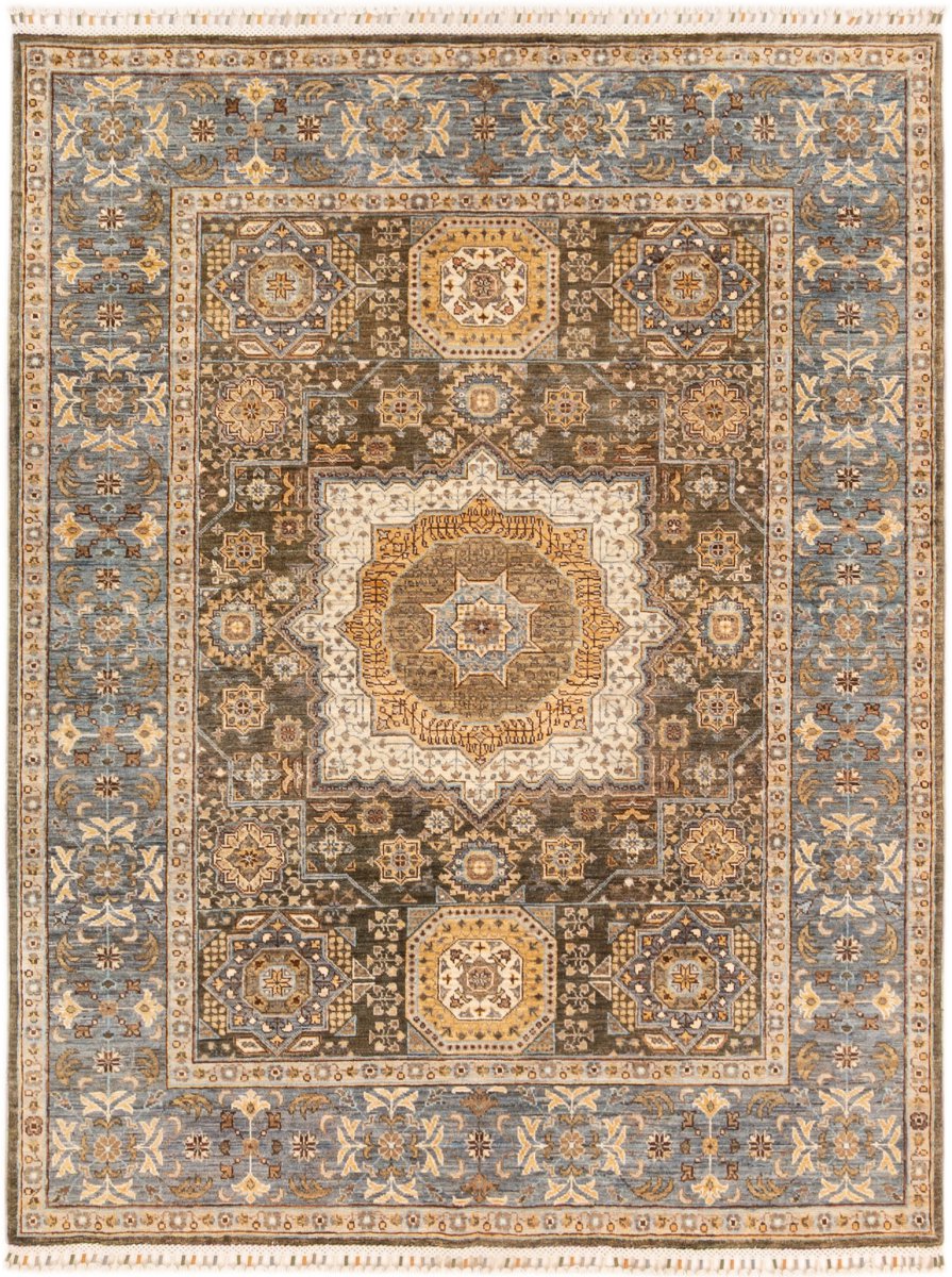 パキスタン絨毯 Mamluk 197x155 197x155, ペルシャ絨毯 手織り