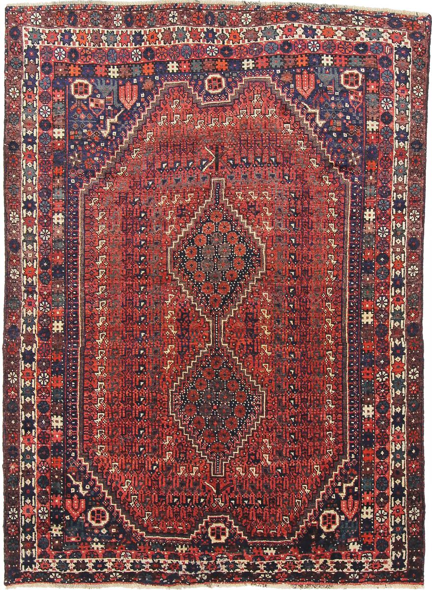 Persisk tæppe Ghashghai 220x158 220x158, Persisk tæppe Knyttet i hånden