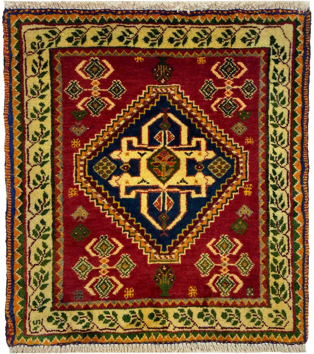 Persian Rug Ghashghai 67x59 67x59, Persian Rug Knotted by hand