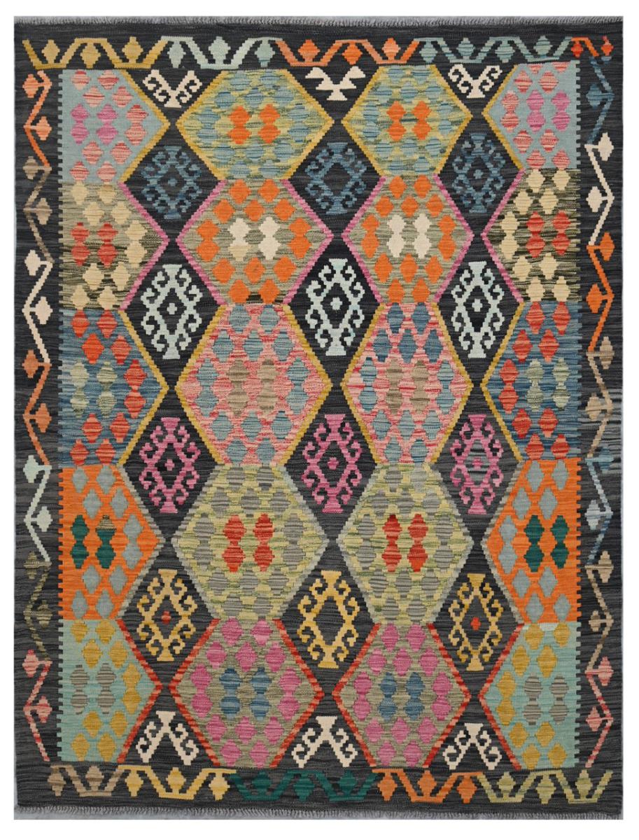 Tappeto Afgano Kilim Afghan 206x161 206x161, Tappeto persiano Tessuto a mano