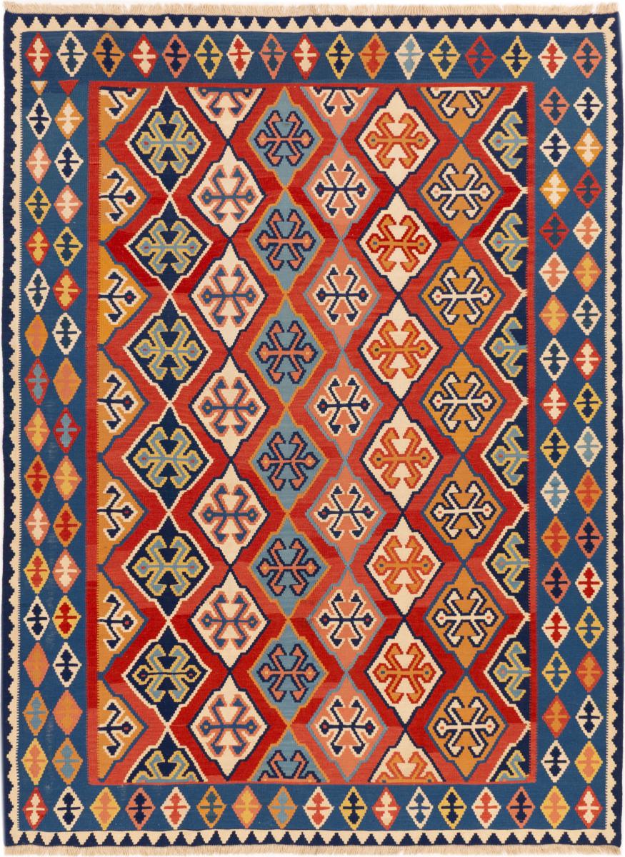 Tapis persan Kilim Fars Shiraz 282x206 282x206, Tapis persan Tissé à la main
