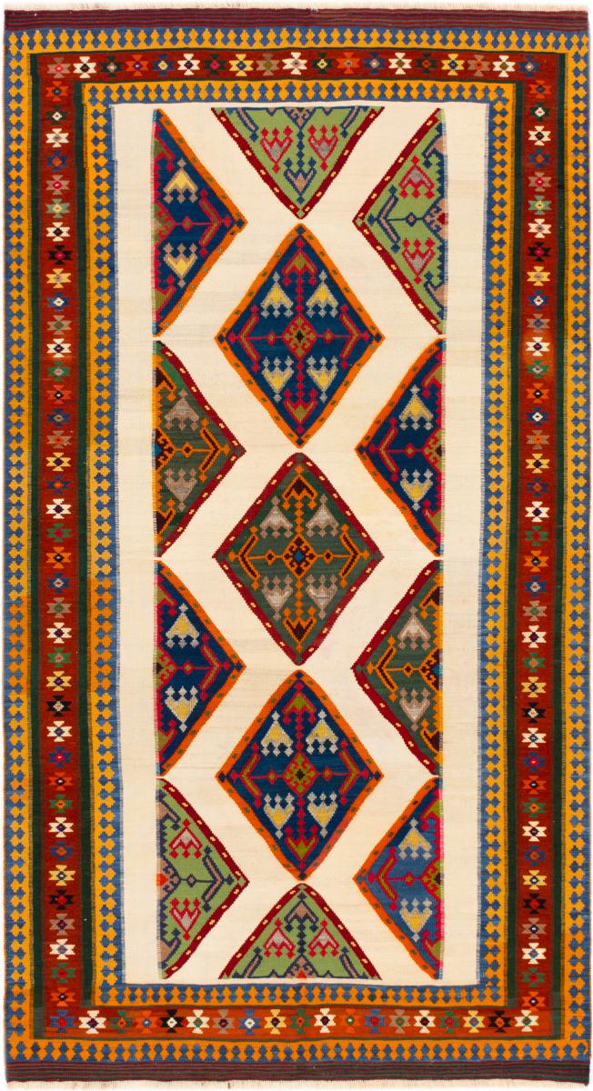Alfombra persa Kilim Fars Shiraz 282x154 282x154, Alfombra persa Tejido a mano