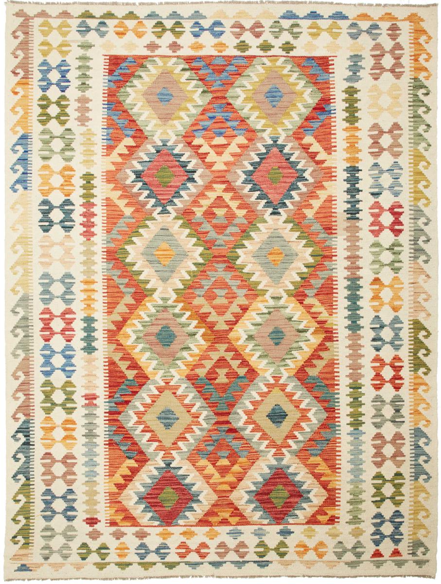 Afghaans tapijt Kilim  Afghan 8'1"x6'1" 8'1"x6'1", Perzisch tapijt Handgeweven
