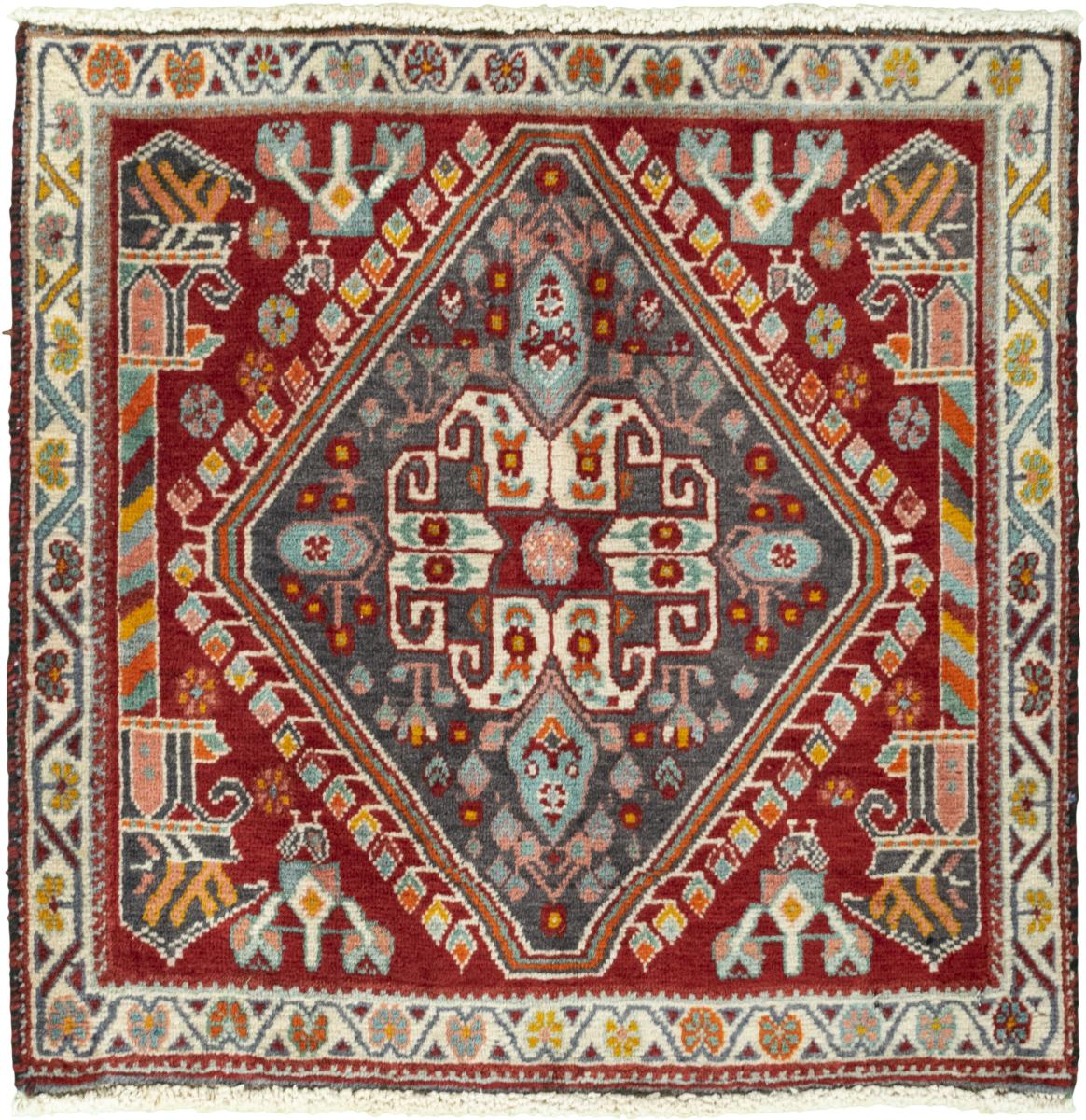 Persialainen matto Shiraz 64x63 64x63, Persialainen matto Solmittu käsin