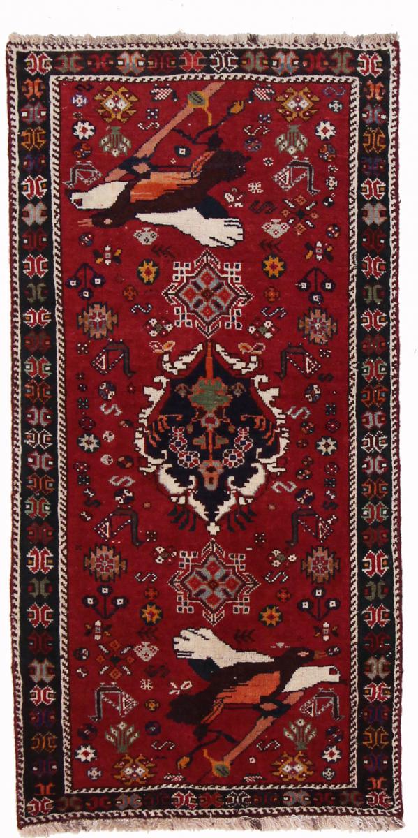 Tapete persa Ghashghai 142x71 142x71, Tapete persa Atado à mão