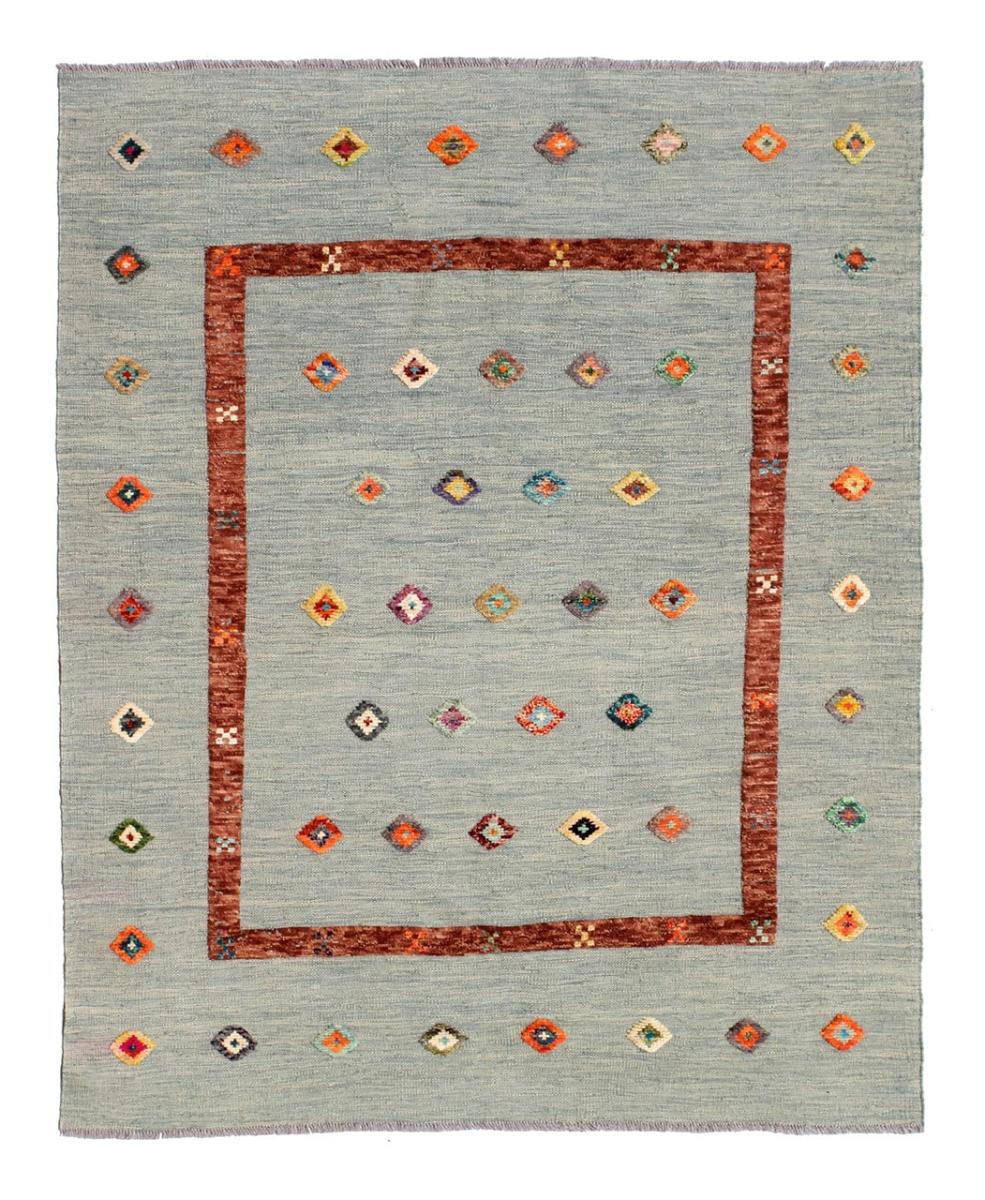 Alfombra afgana Kilim Afghan Nimbaft Edition 192x151 192x151, Alfombra persa Tejido a mano