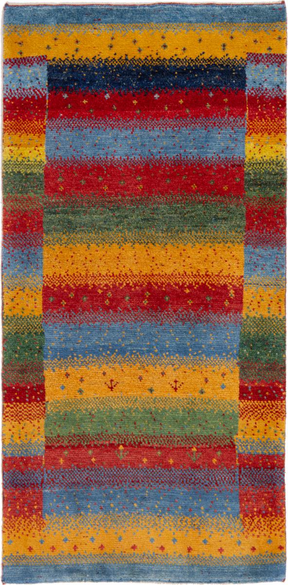 Persian Rug Persian Gabbeh Nomad 125x62 125x62, Persian Rug Knotted by hand
