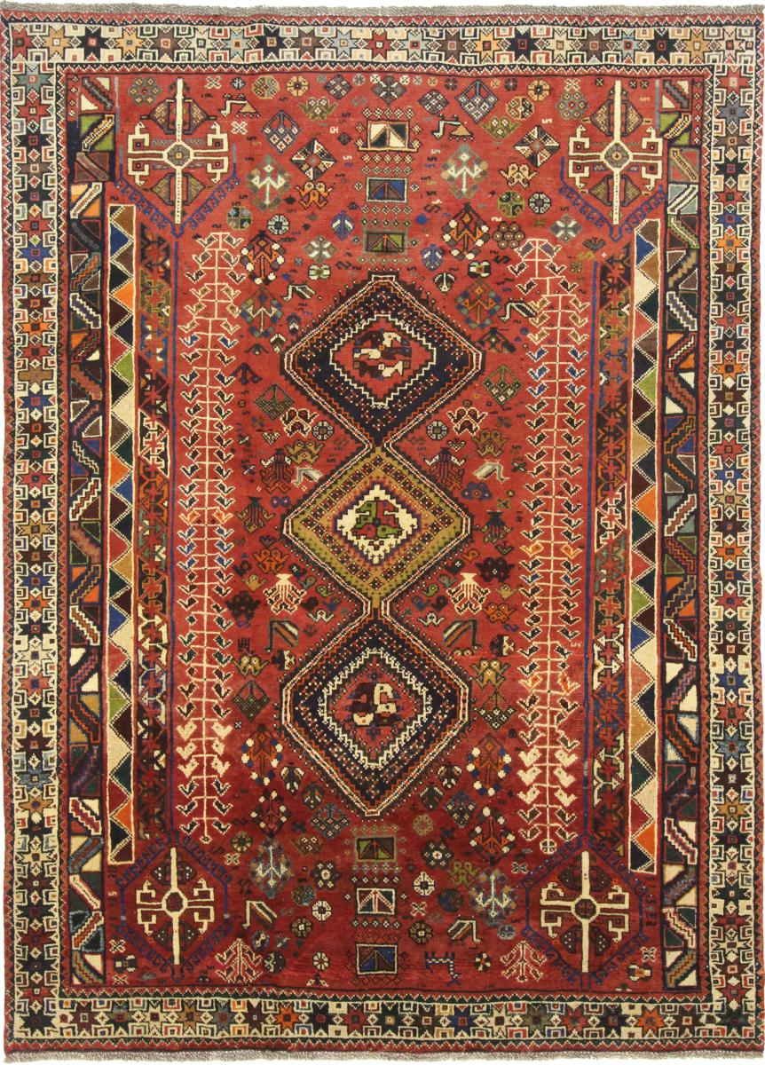 Persian Rug Shiraz 8'9"x6'4" 8'9"x6'4", Persian Rug Knotted by hand