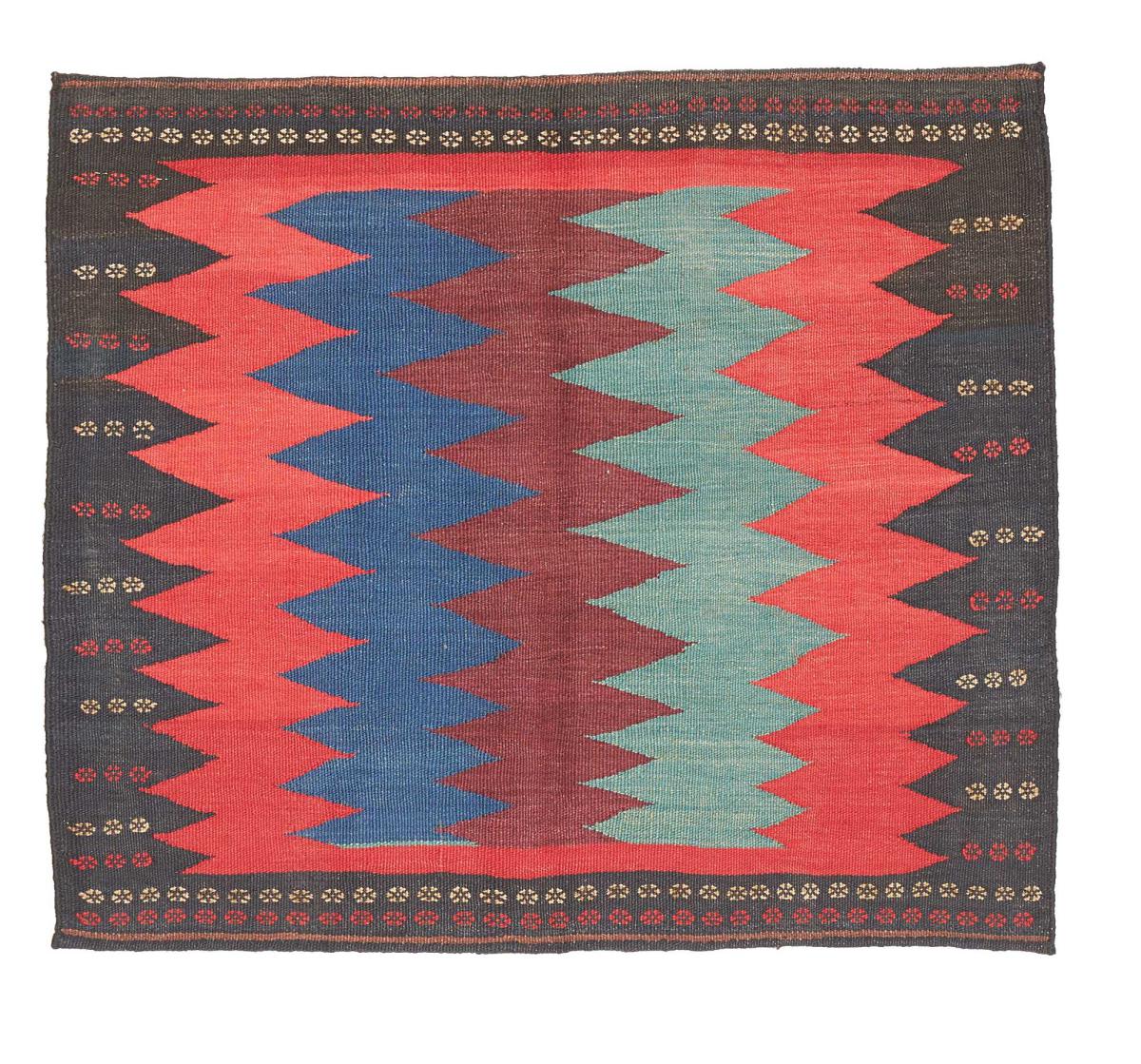 Alfombra persa Kilim Fars Antiguo 62x81 62x81, Alfombra persa Tejido a mano