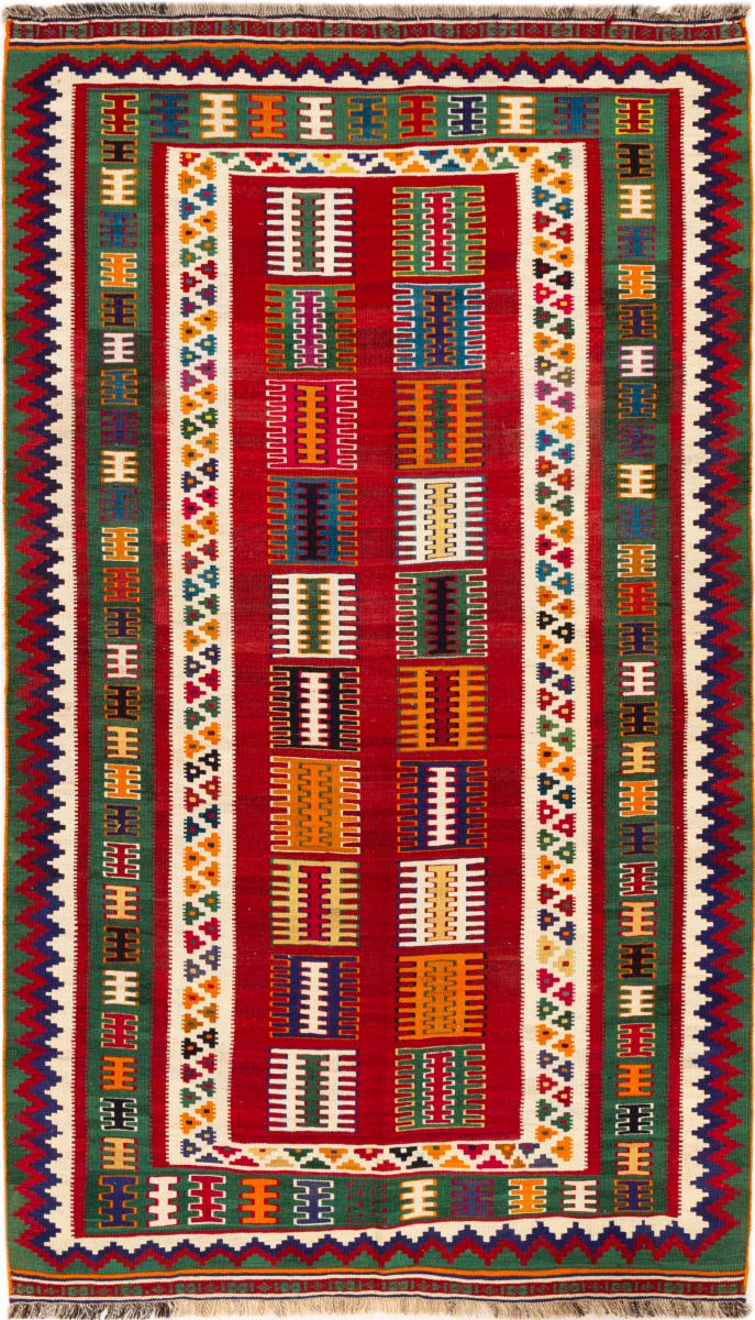 Tapis persan Kilim Fars Shiraz 255x144 255x144, Tapis persan Tissé à la main