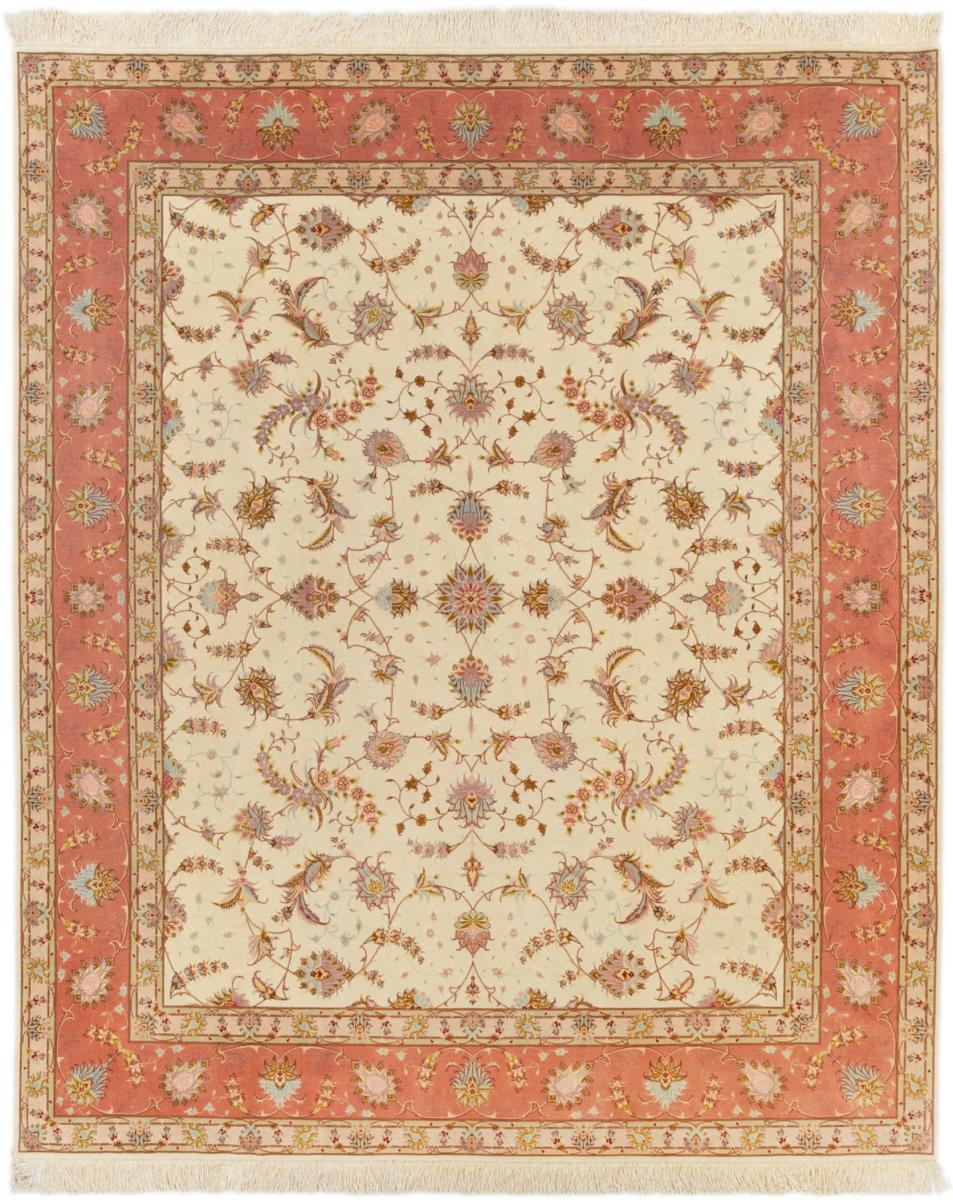 Tapete persa Tabriz Fio de Seda 299x249 299x249, Tapete persa Atado à mão