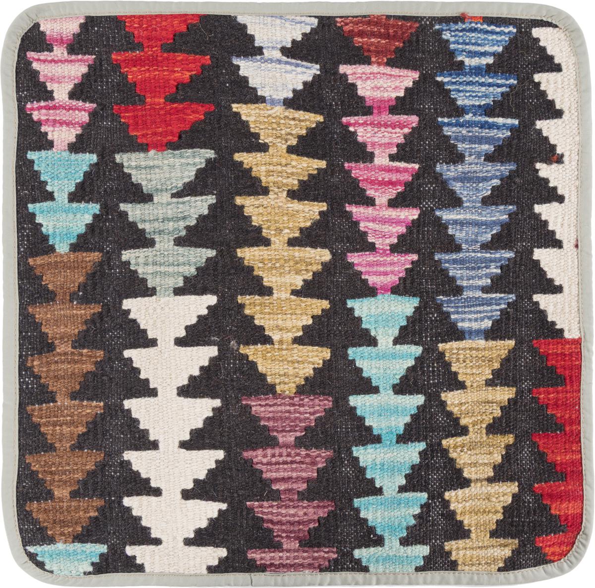 Afghan rug Kilim Afghan Cushion Cover 45x45 45x45, Persian Rug Knotted by hand
