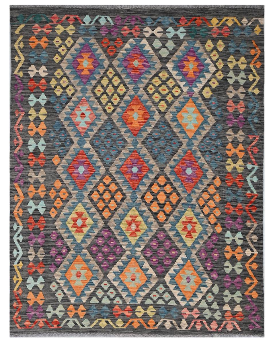 Afghan rug Kilim Afghan 6'7"x5'2" 6'7"x5'2", Persian Rug Woven by hand