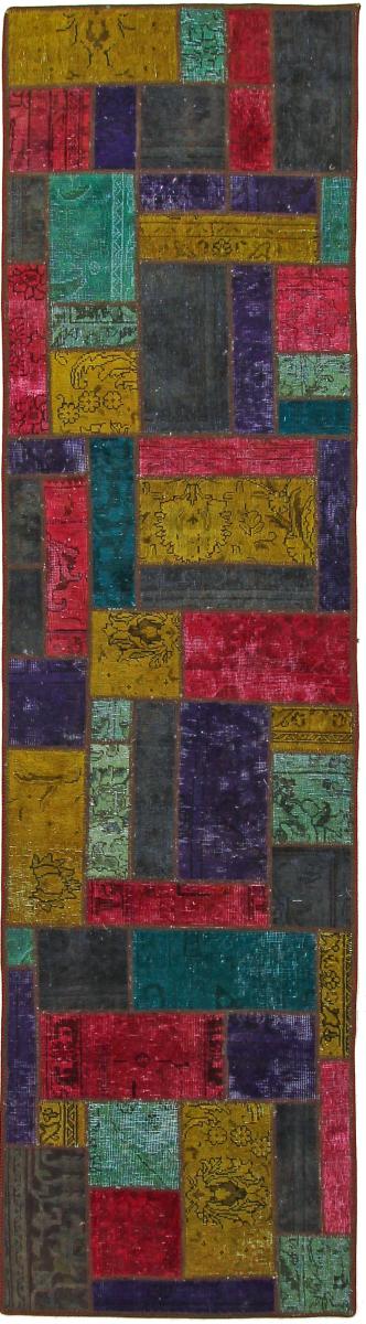 Tappeto persiano Patchwork 296x80 296x80, Tappeto persiano Annodato a mano
