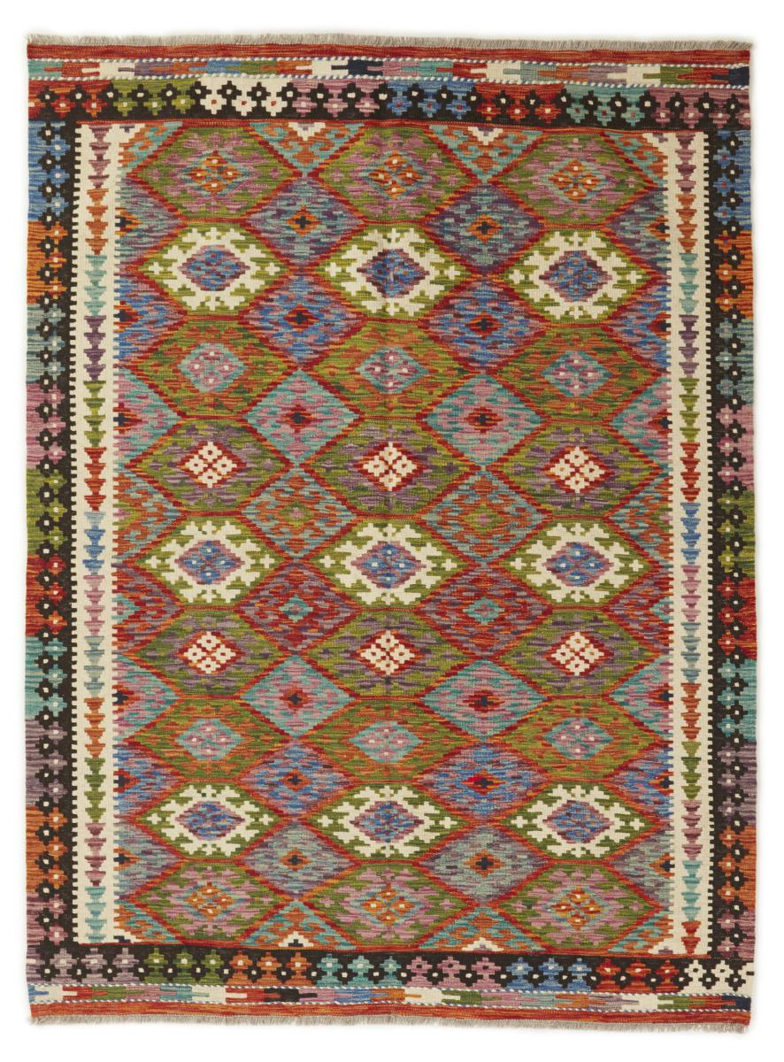 Alfombra afgana Kilim Afghan 196x148 196x148, Alfombra persa Tejido a mano