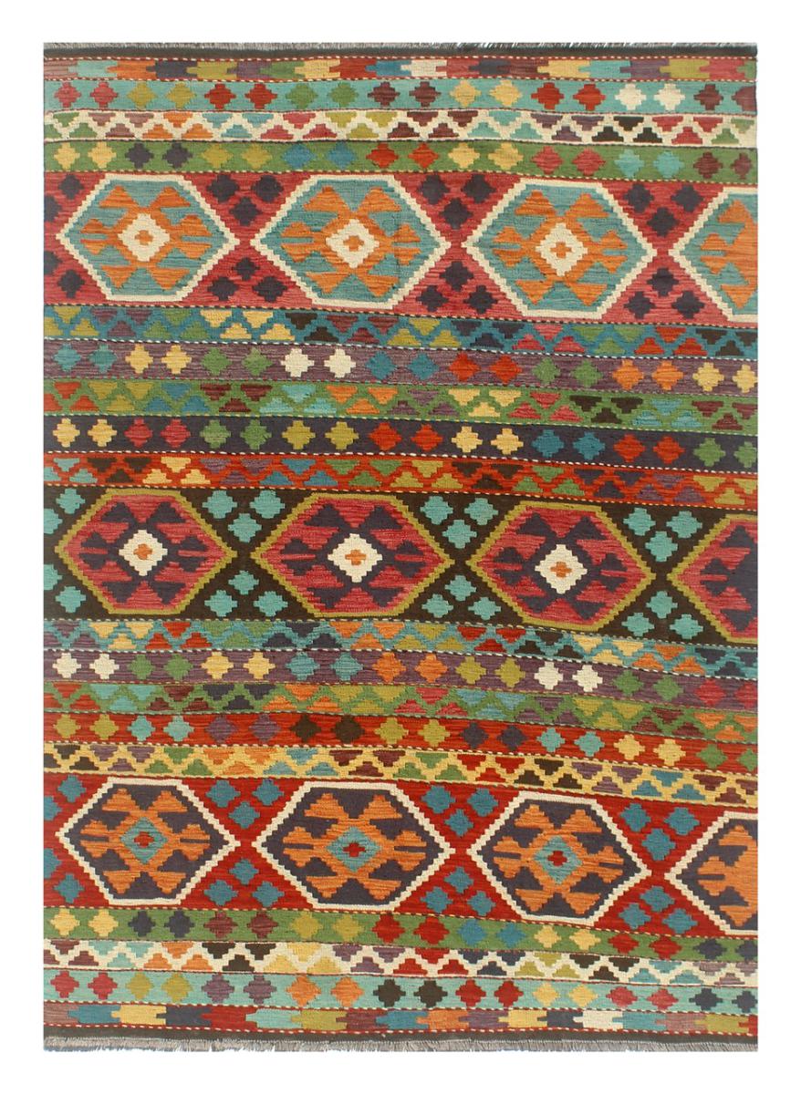 Afghan rug Kilim Afghan 7'10"x5'5" 7'10"x5'5", Persian Rug Woven by hand