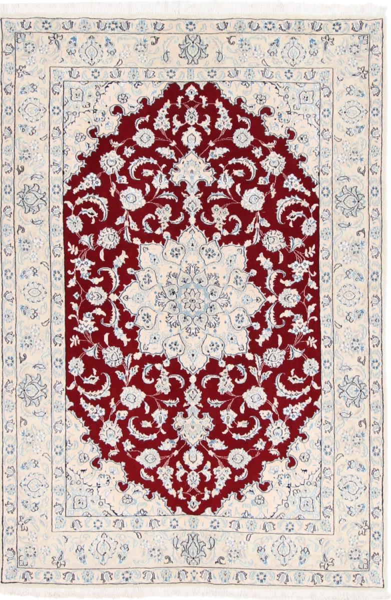 Persian Rug Nain 9La 6'6"x4'5" 6'6"x4'5", Persian Rug Knotted by hand