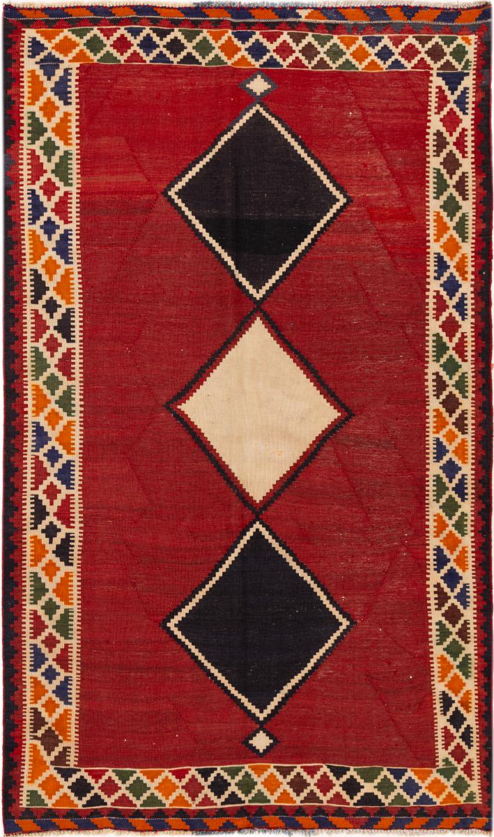 Tapis persan Kilim Fars Shiraz 256x154 256x154, Tapis persan Tissé à la main