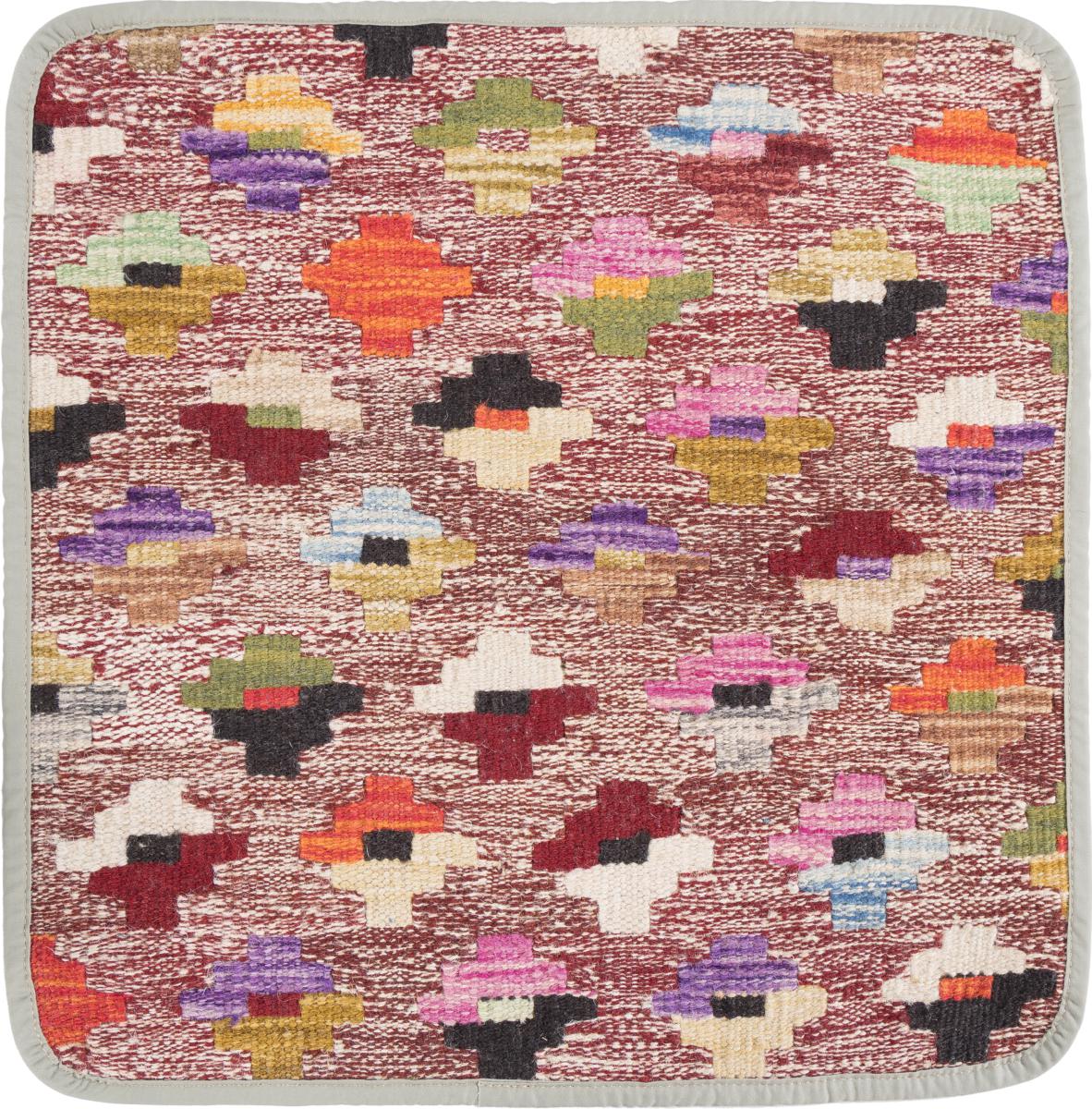 Afghan rug Kilim Afghan Cushion Cover 45x45 45x45, Persian Rug Knotted by hand