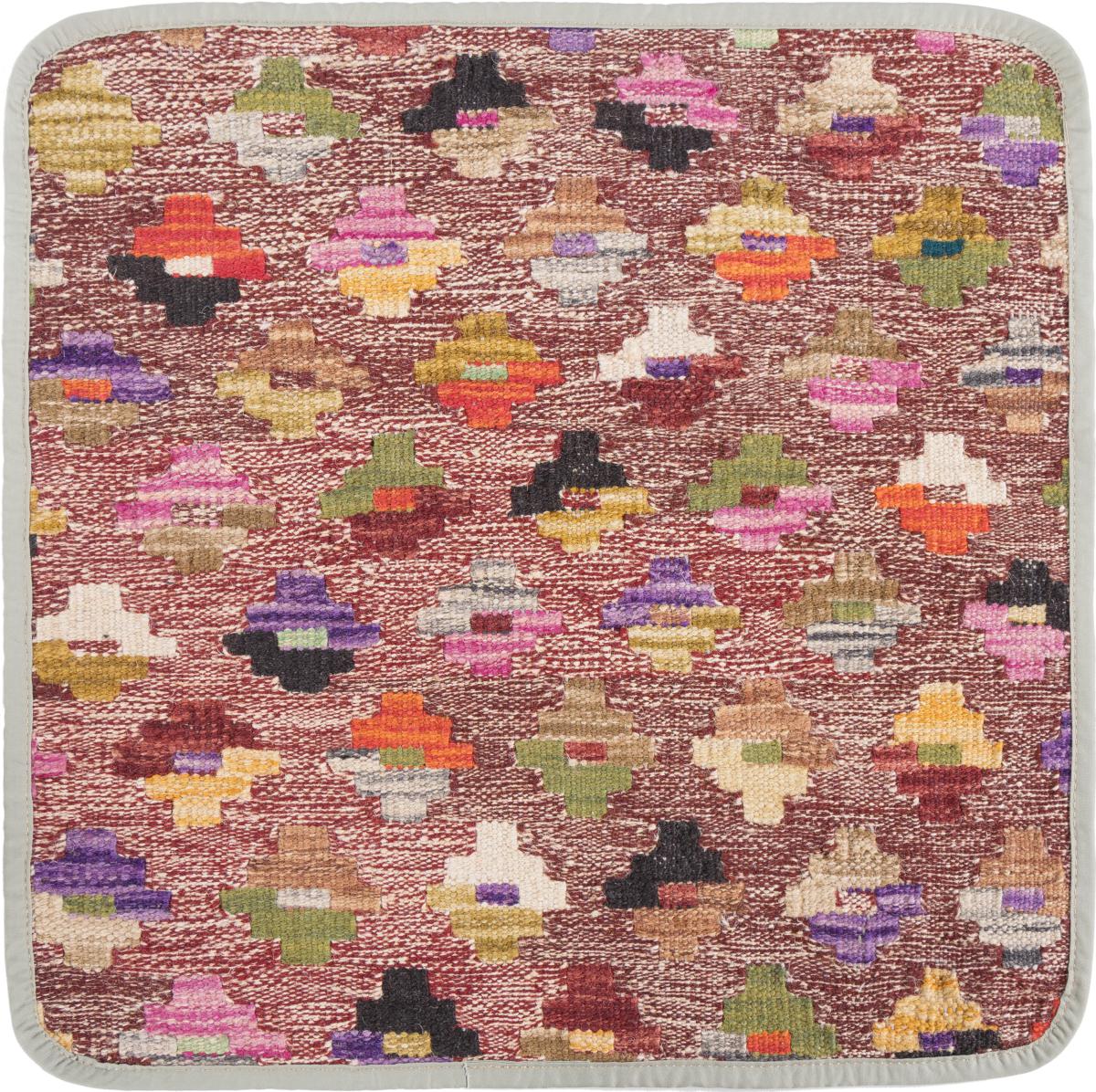 Afghan rug Kilim Afghan Cushion Cover 45x45 45x45, Persian Rug Knotted by hand
