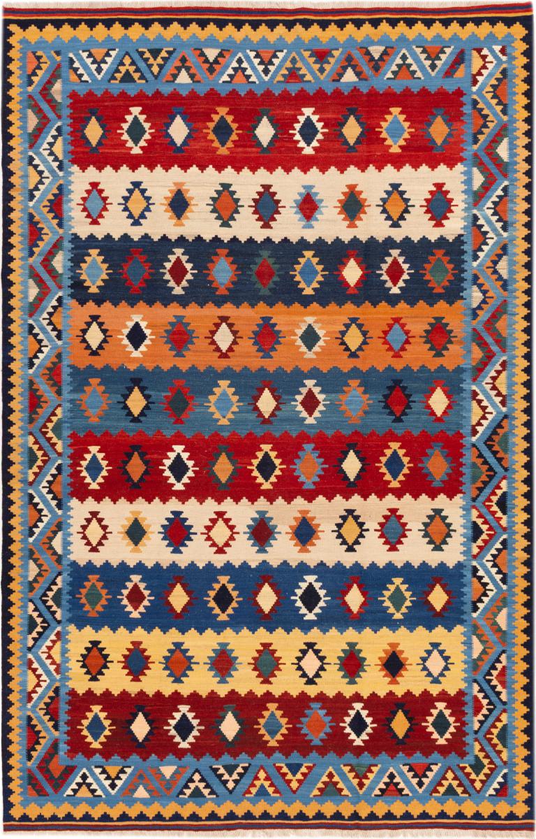 Tapis persan Kilim Fars Shiraz 317x206 317x206, Tapis persan Tissé à la main