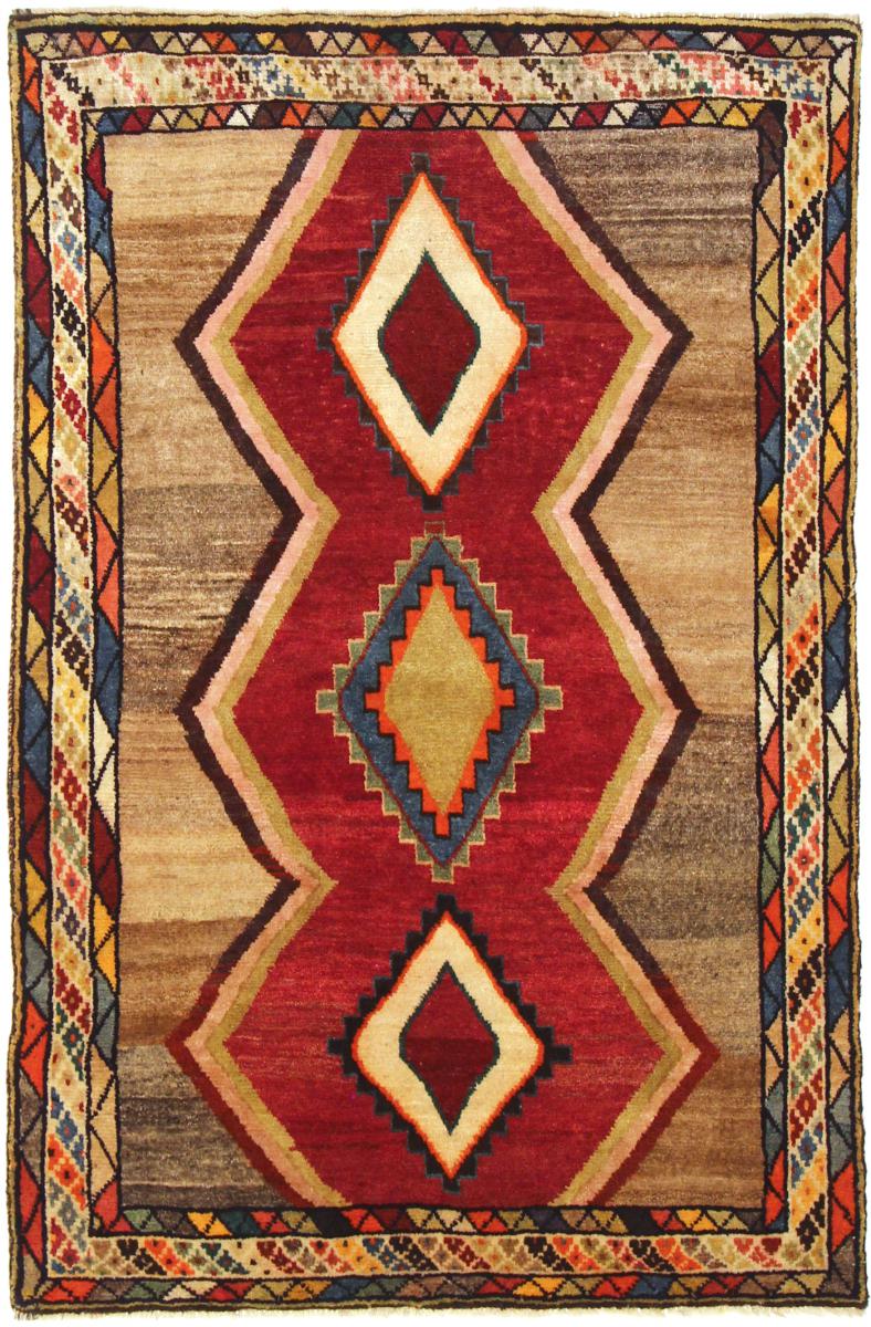 Tapete persa Ghashghai 170x111 170x111, Tapete persa Atado à mão