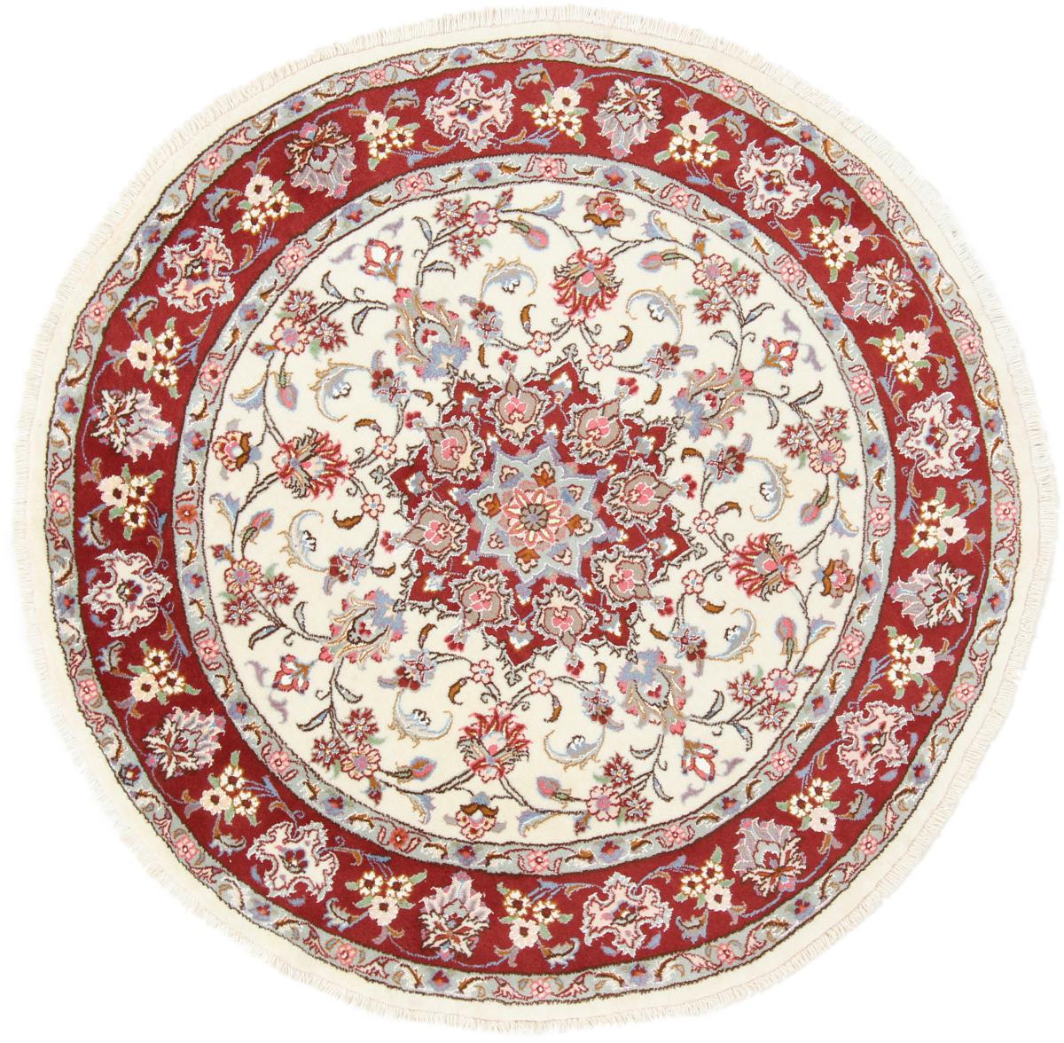 Tapete persa Tabriz 40Raj 150x150 150x150, Tapete persa Atado à mão