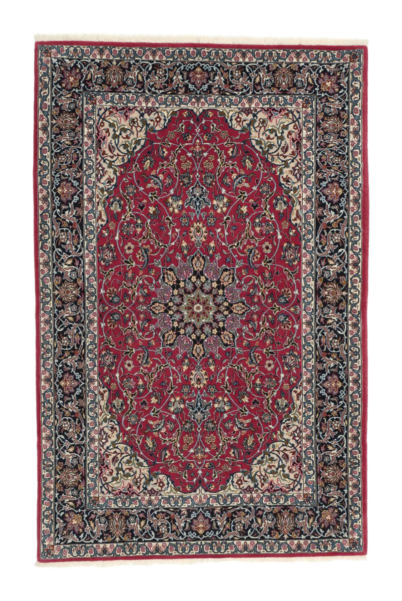 Perzsa szőnyeg Iszfahán Selyemfonal 5'6"x3'6" 5'6"x3'6", Perzsa szőnyeg Kézzel csomózva