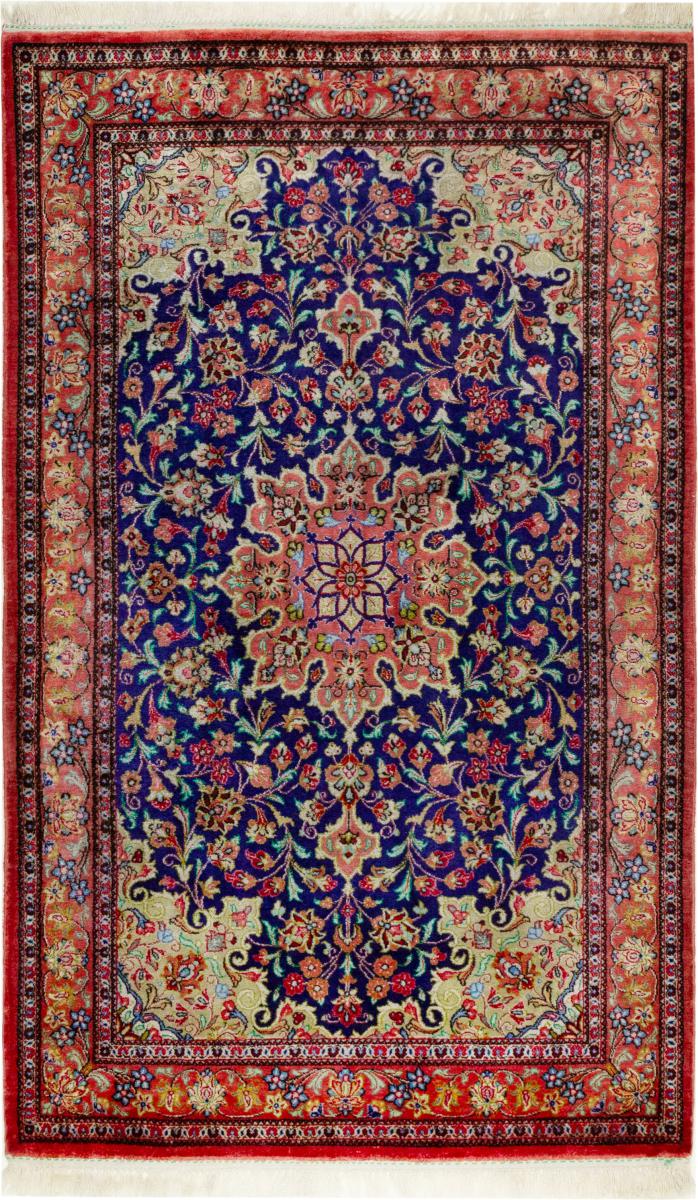 Tapete persa Ghom Seda 113x77 113x77, Tapete persa Atado à mão