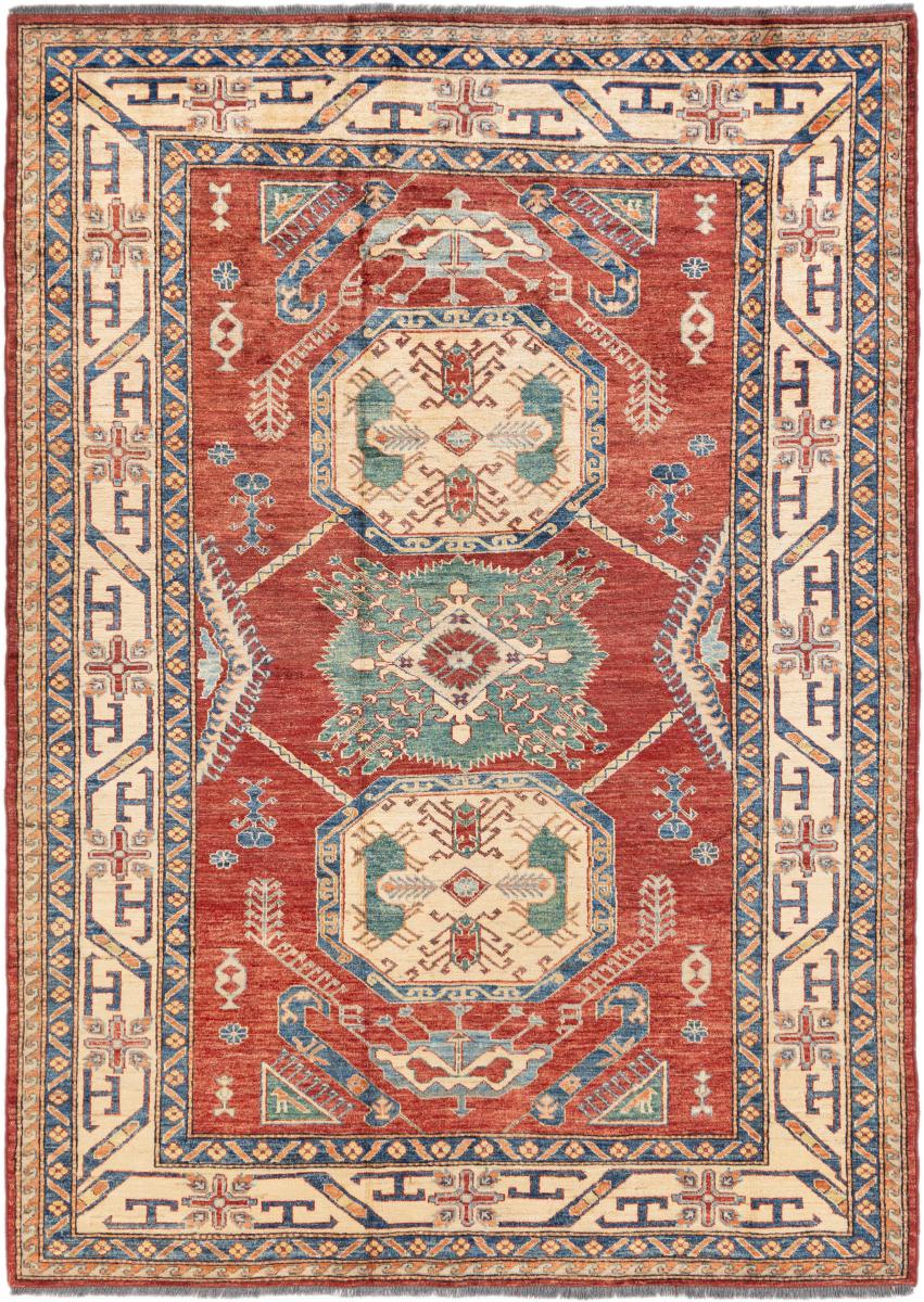 Afghan rug Super Kazak 257x184 257x184, Persian Rug Knotted by hand